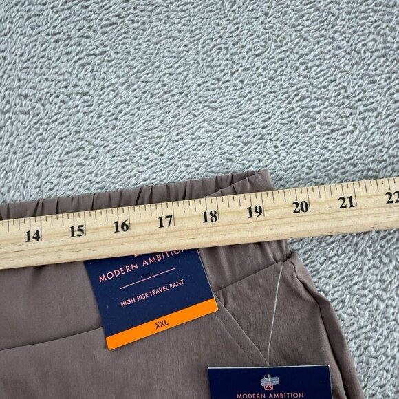 Modern Ambition High-Rise Travel Pants XXL Beige Elastic Waist Womens 1624 - Picture 11 of 15